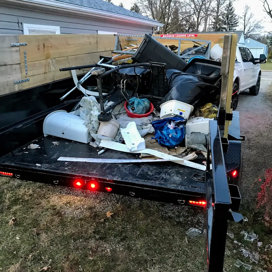 Roll-off dumpster delivered to a residential driveway in Eureka